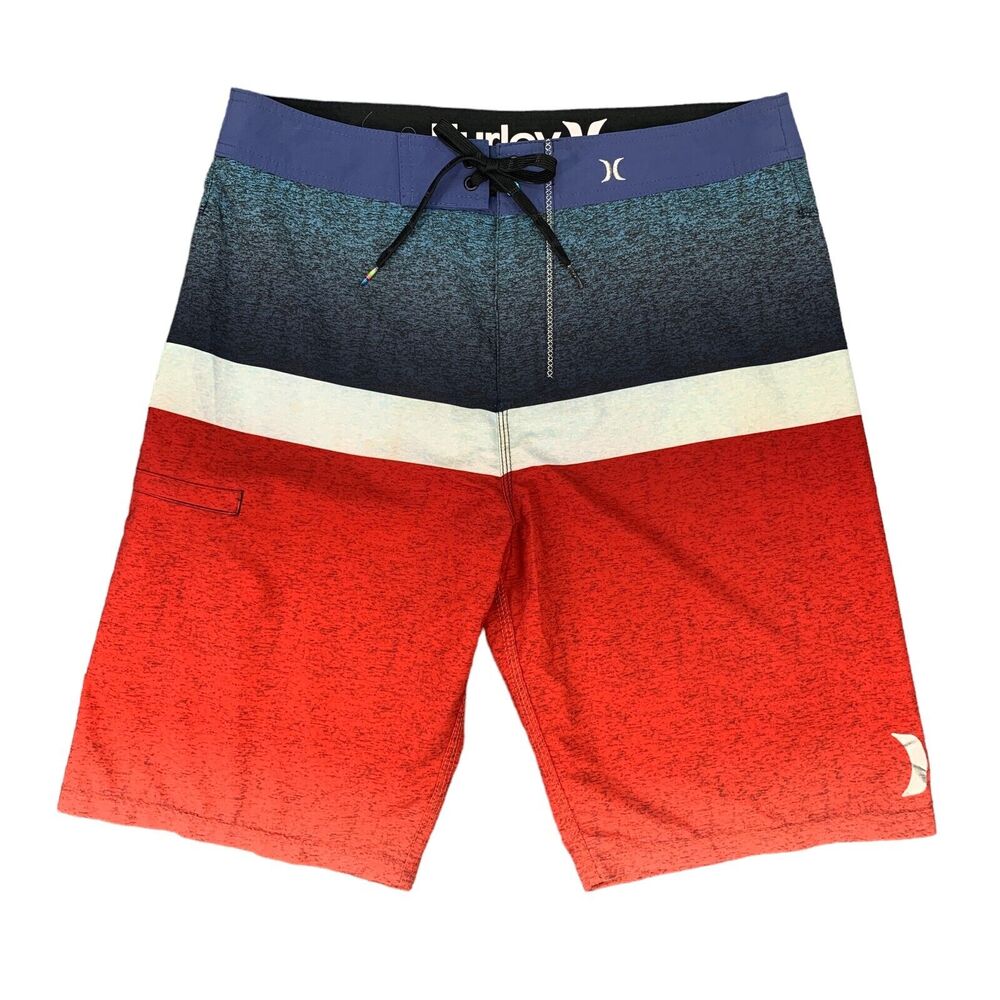 Hurley Phantom Flight Board Short Mens 32 Multi Colorblock Lightweight Swim Surf
